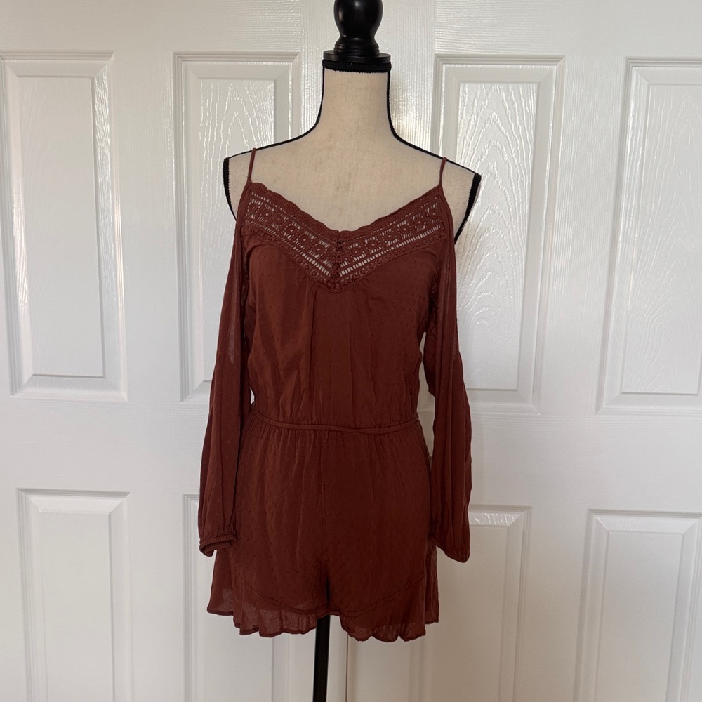 Ecote Floaty Cold Shoulder Romper from Urban Outfitters.